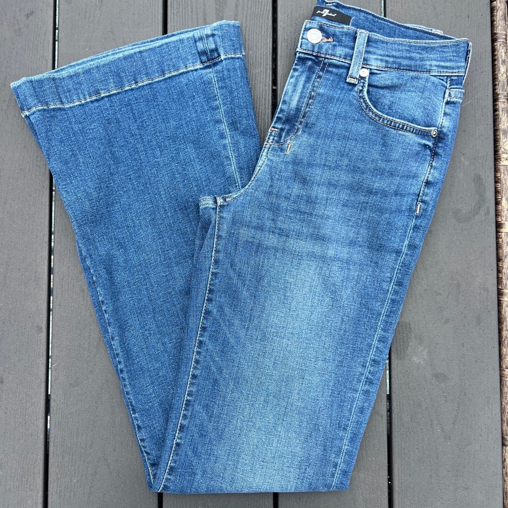 7 For All Mankind Dojo Tailorless Flare Jeans